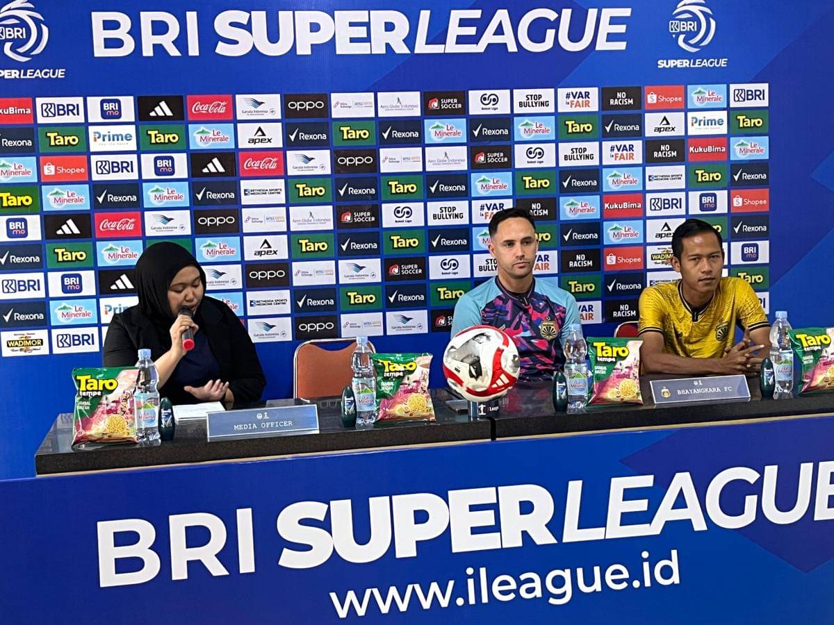 Konferensi pers pre-match pekan ke-13 Bhayangkara Presisi Lampung FC menantang PSIM Mataram.
