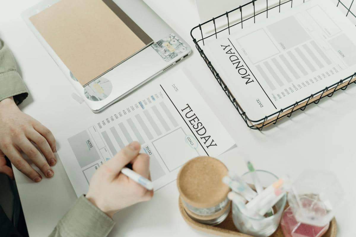 Ilustrasi kalender planner