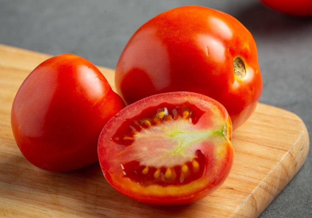 ilustrasi tomat matang