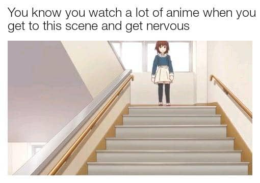 meme anime tentang tangga
