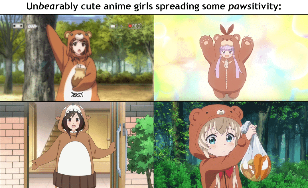 meme anime tentang beruang