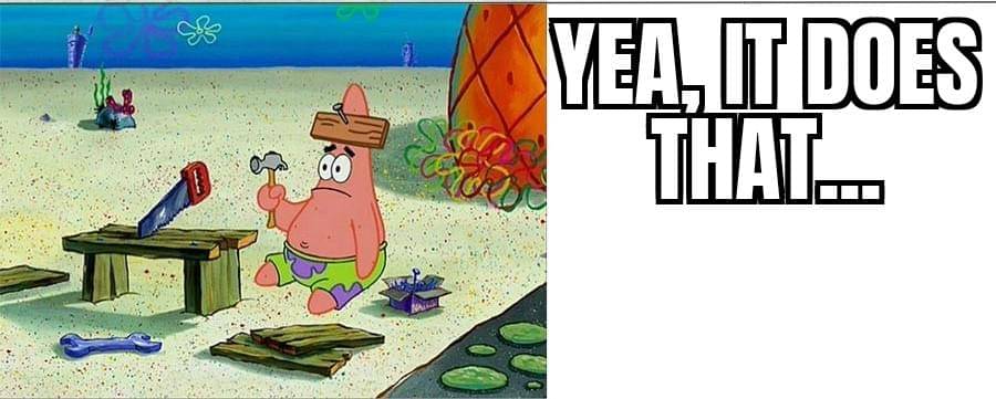 meme SpongeBob tentang ransel