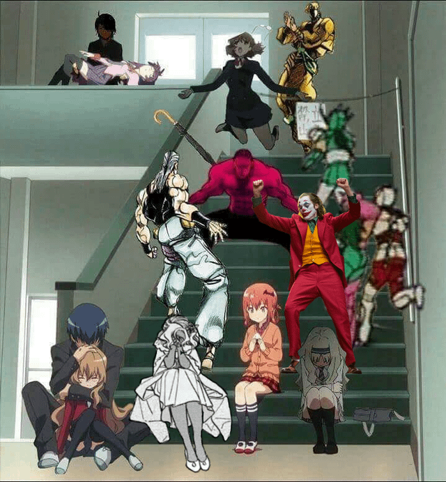 meme anime tentang tangga