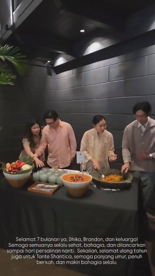 Perayaan 7 Bulan Kehamilan Istri Brandon Salim (instagram.com/dhikahimawan)