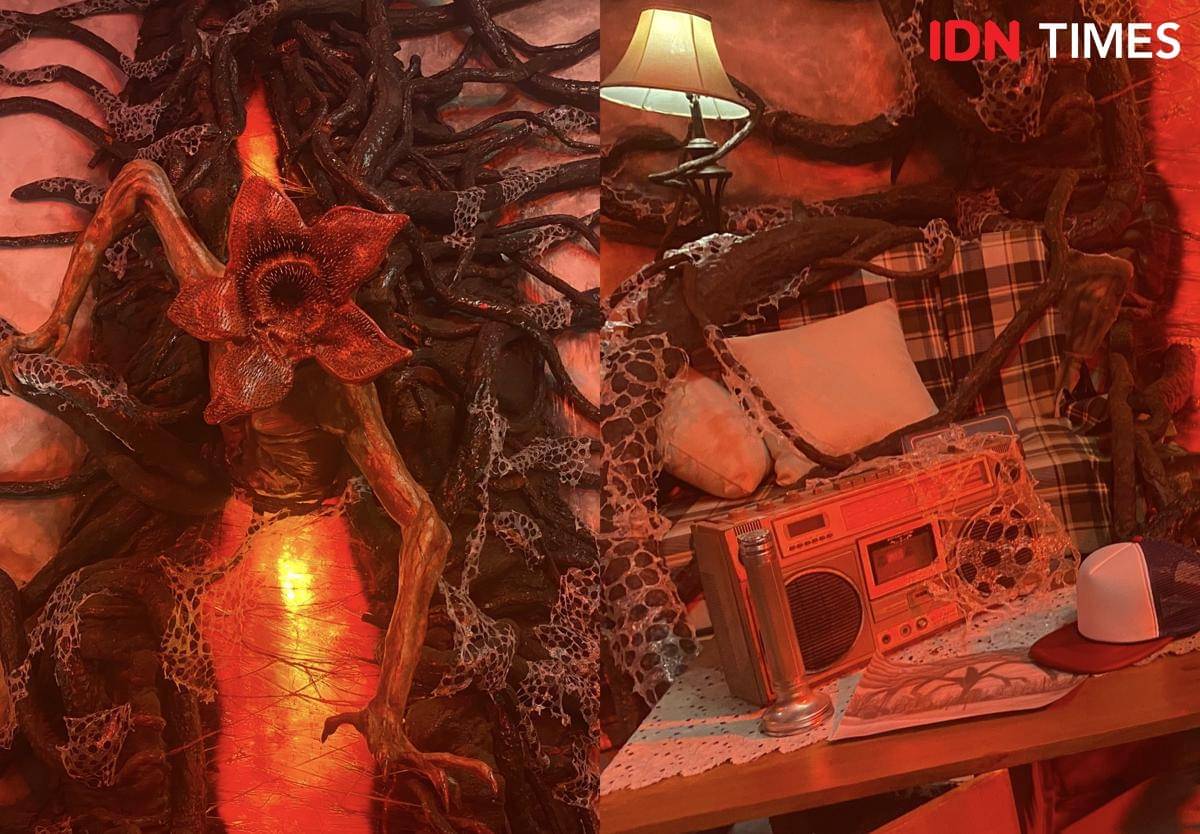 potret instalasi Stranger Things di M Bloc, Jakarta