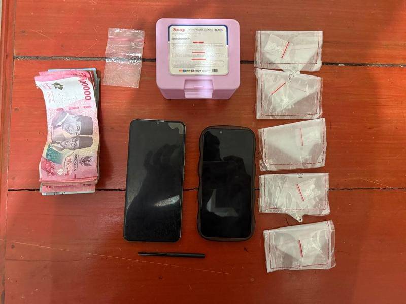 Barang bukti milik RS dan MH yang berhasil disita oleh Polsek Sepaku