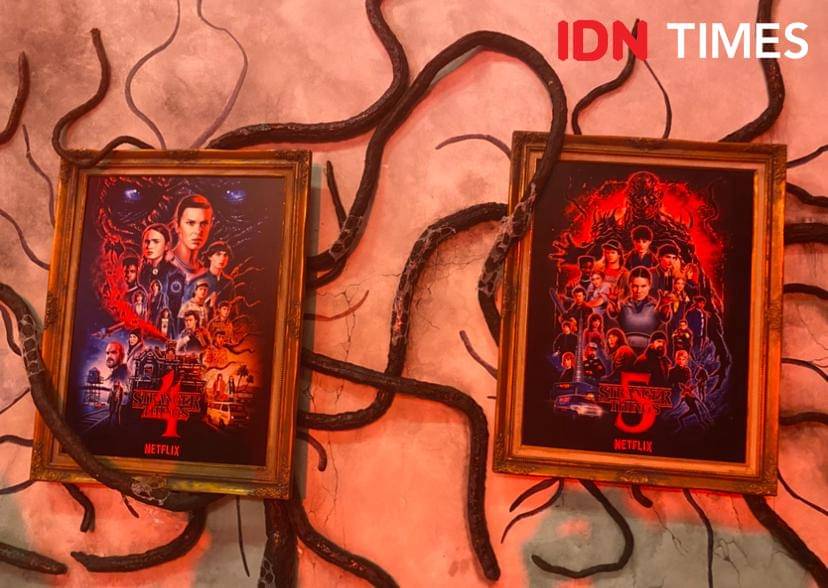 potret instalasi Stranger Things di M Bloc, Jakarta 