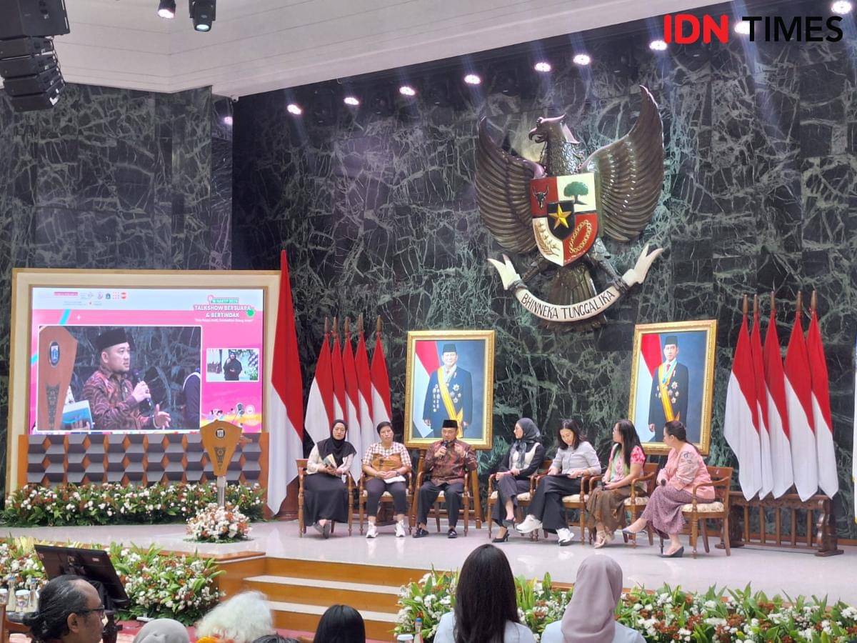 Kick Off 16 HAKTP 2025 "Olahraga & Panggung Ekspresi Kita Punya Andil, Kembaikan Ruang Aman" (IDN Times/Lia Hutasoit)