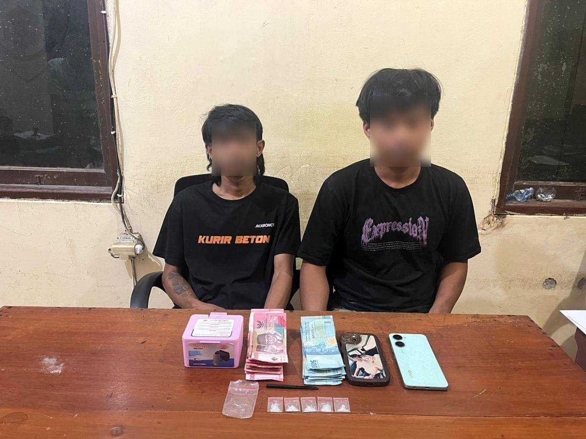 RS dan MH pengedar sabu di IKN beserta barang bukti milik mereka