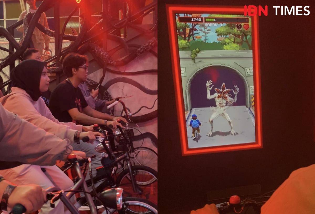 potret instalasi Stranger Things di M Bloc, Jakarta 