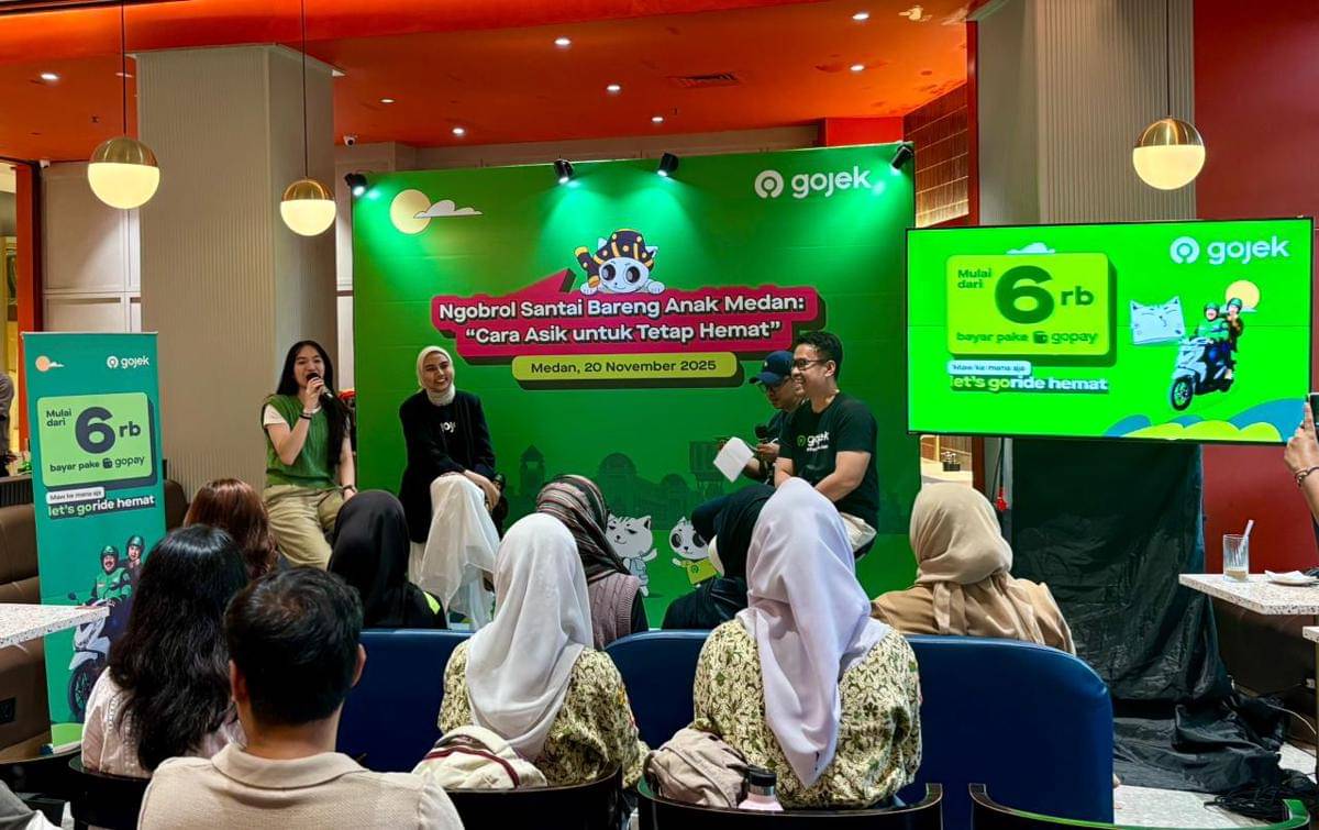 Mulawarman, Head of Corporate Affairs Regions Gojek, dalam acara Ngobrol Santai Bareng Anak Medan (dok.Gojek)