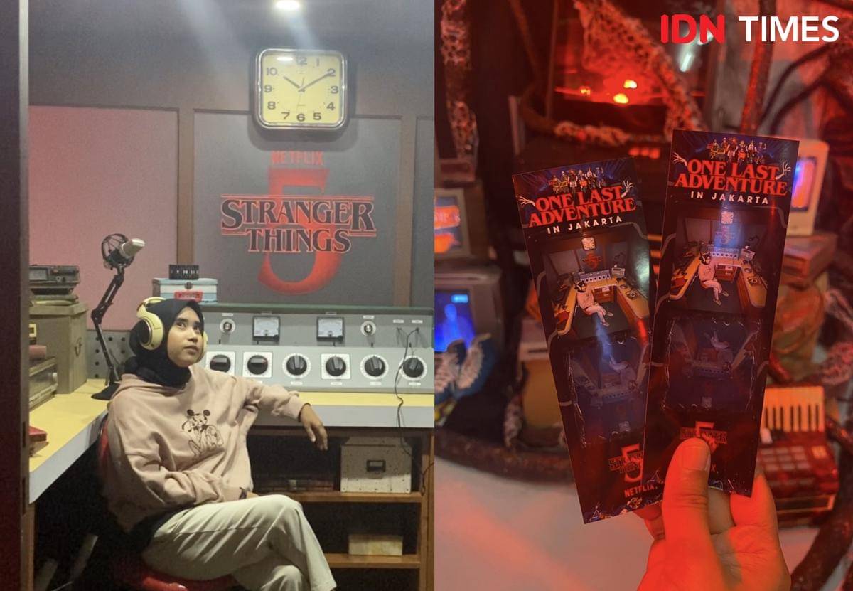 potret instalasi Stranger Things di M Bloc, Jakarta 