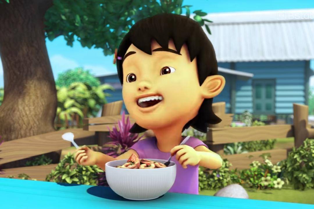 karakter Susanti, bocah perempuan yang diceritakan berasal dari Indonesia