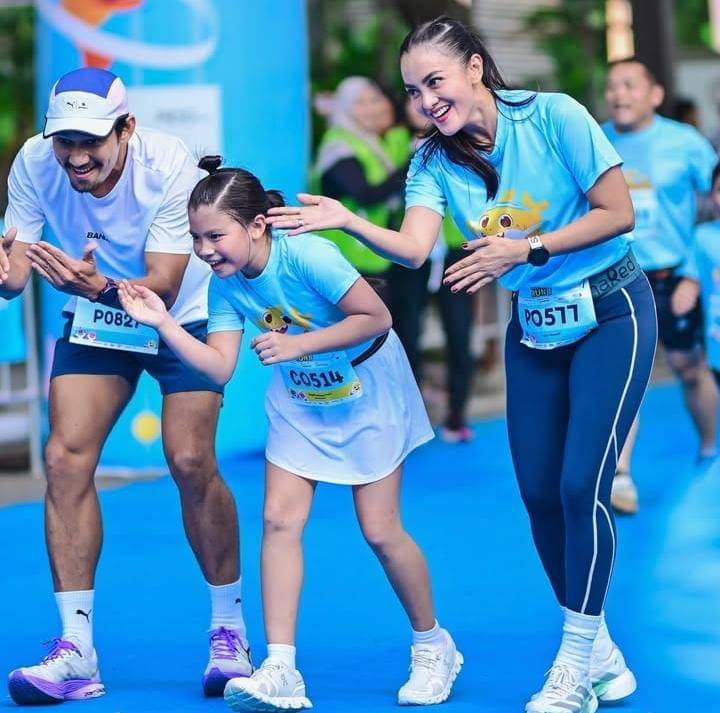 potret Yaya ikut Baby Shark Run 2025