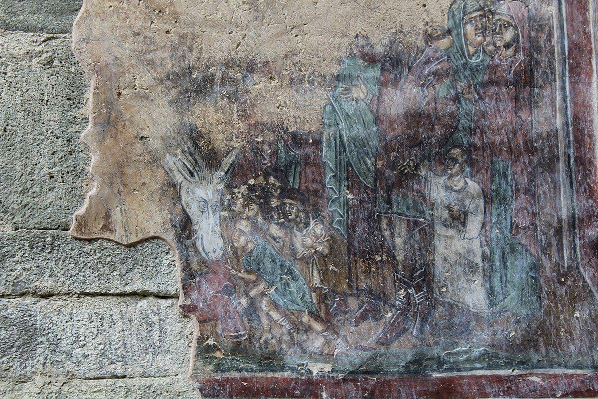 potret salah satu dinding Biara Bieti