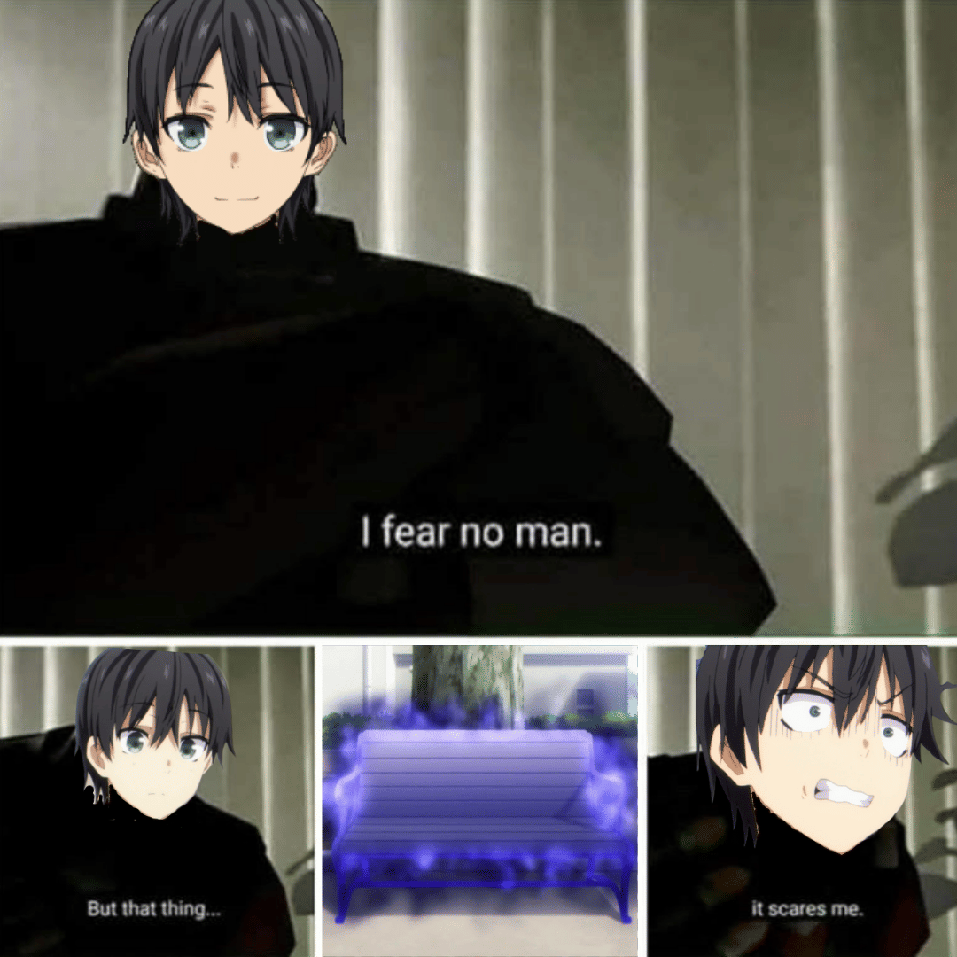 meme anime tentang bangku