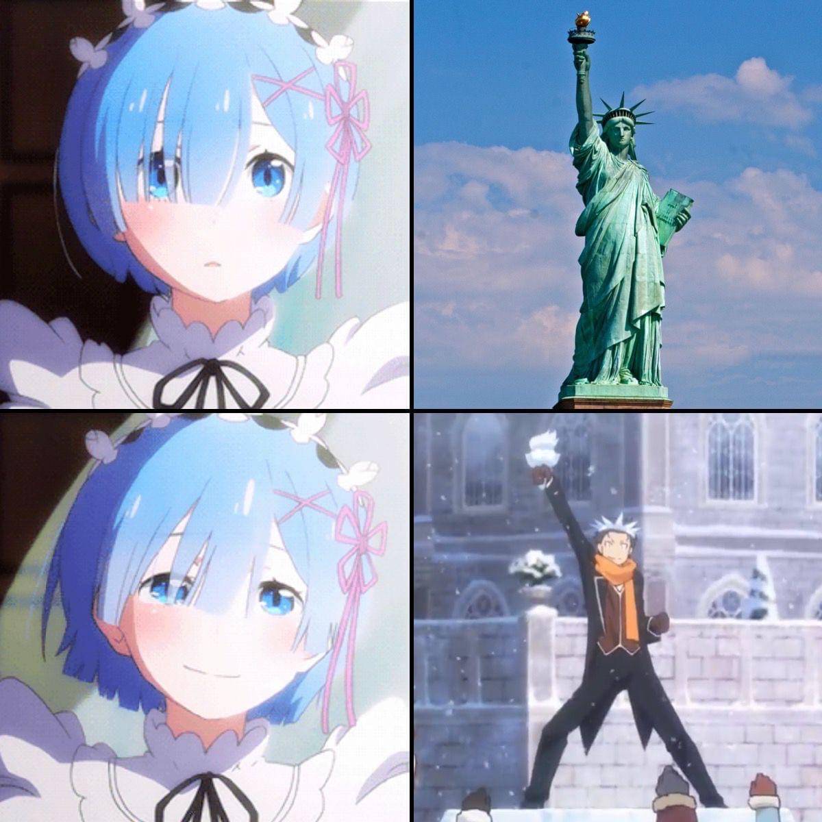 meme anime tentang patung