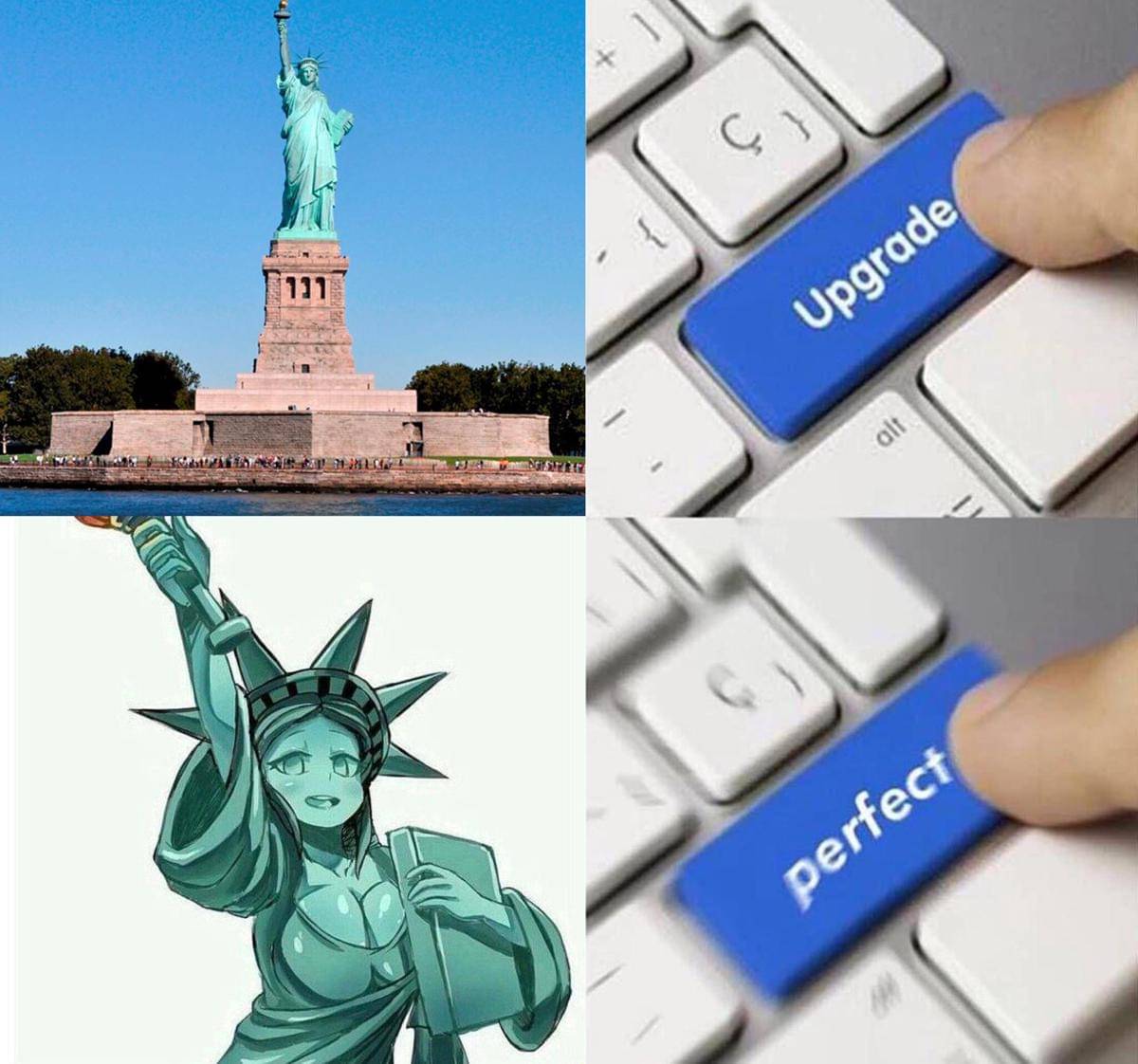 meme anime tentang patung