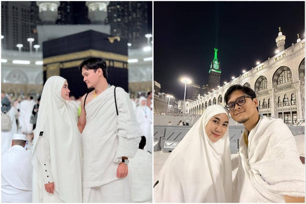 Potret Anisa Rahma dan Dito Umrah Berdua