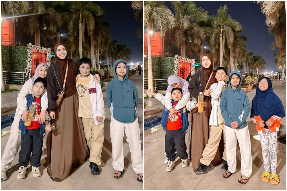 Potret Oki Setiana Dewi ajak anak jalan-jalan di Cairo