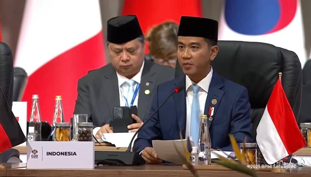 Wakil Presiden Gibran Rakabuming Raka berpidato di KTT G20 sesi I (Youtube.com/Wakil Presiden Republik Indonesia)