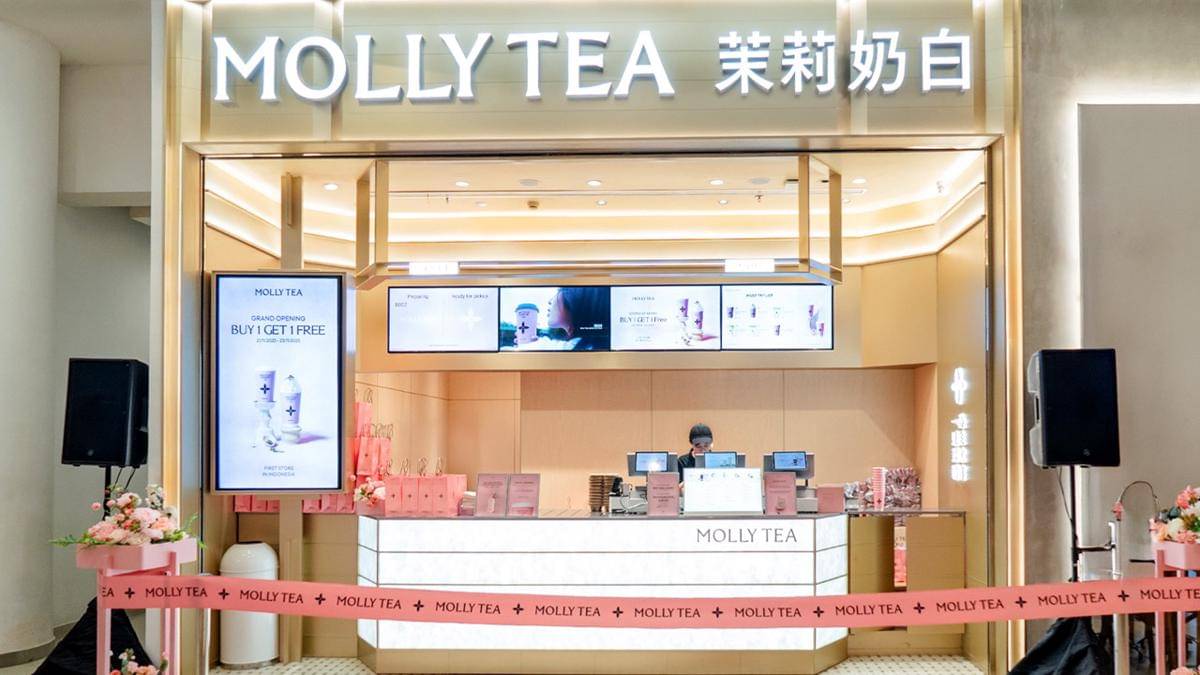Potret gerai Molly Tea di Gandaria City