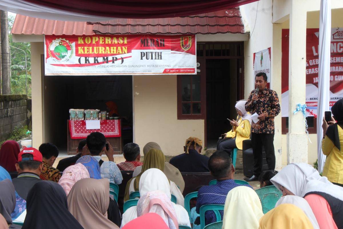 Pembukaan Koperasi Kelurahan Merah Putih (KKMP) Jatirejo, Kecamatan Gunungpati, Kota Semarang. (Dok. KKMP Jatirejo)