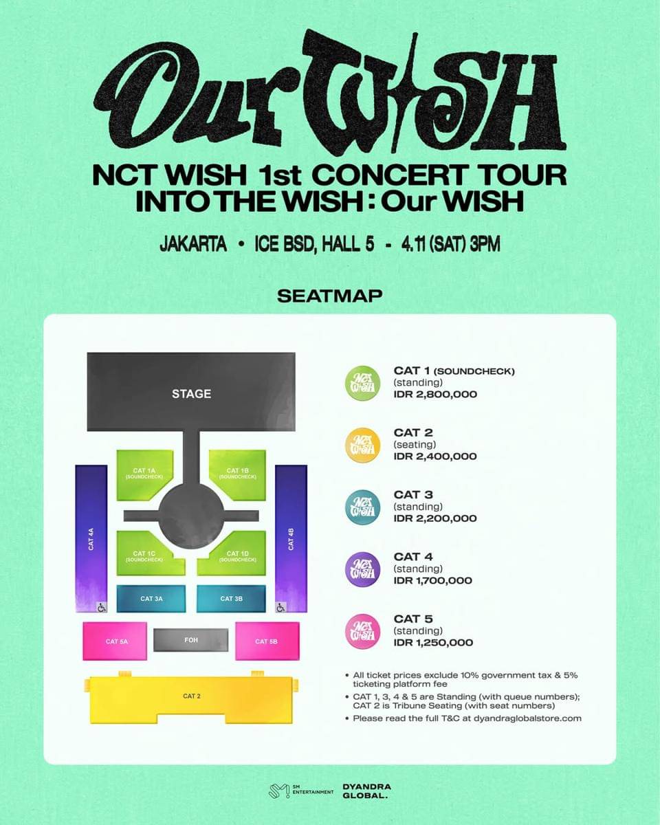 Harga tiket konser NCT WISH di Jakarta 2026