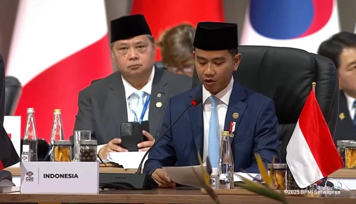 Wakil Presiden Gibran Rakabuming Raka berpidato di KTT G20 sesi I (Youtube.com/Wakil Presiden Republik Indonesia)