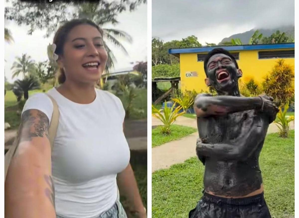 Karin Novilda liburan di Fiji Island