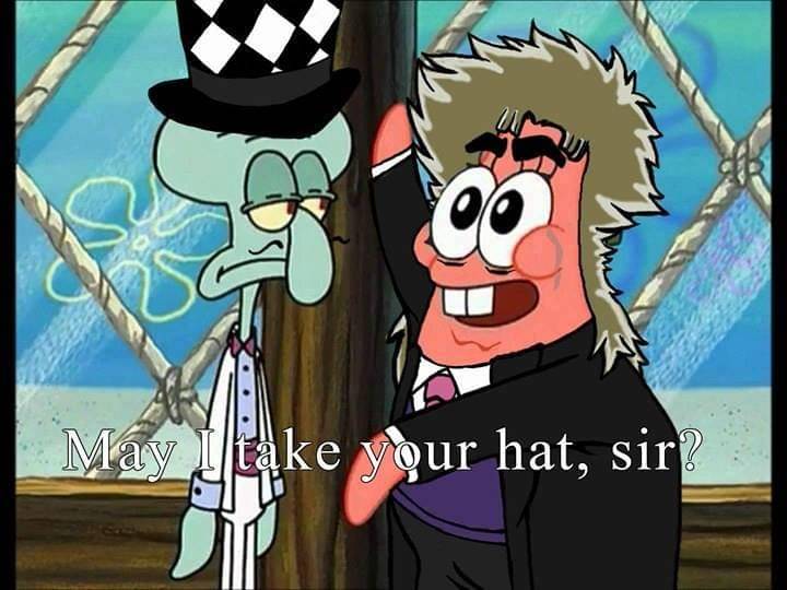 meme kartun tentang topi