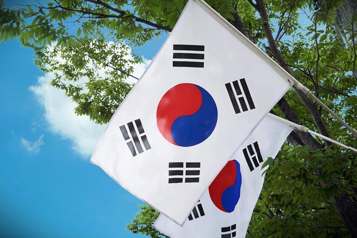 ilustrasi bendera Korea Selatan