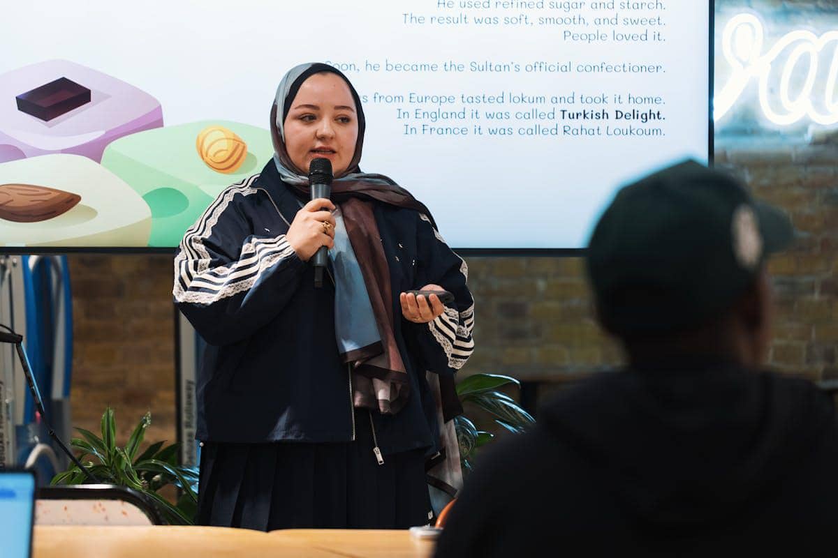 Ilustrasi presentasi kerja