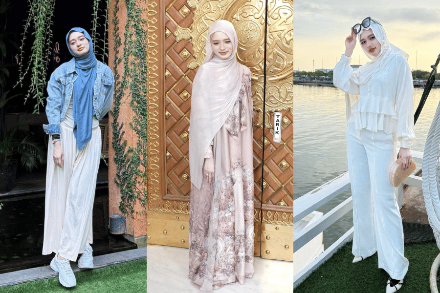 OOTD hijab pasmina ala Inara Rusli