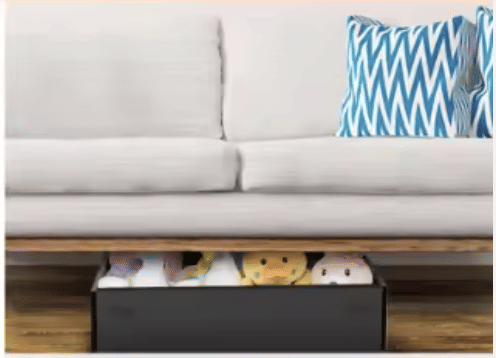 penyimpanan bawah sofa