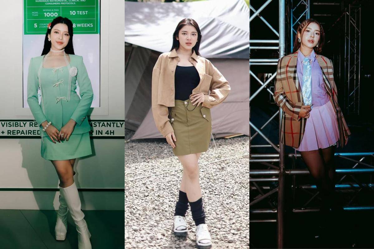 padu padan mini skirt ala Tiara Andini 