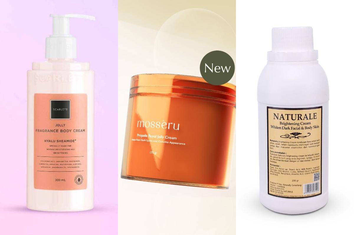 Rekomendasi body cream mencerahkan