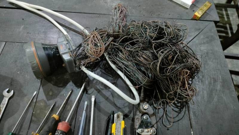 Barang bukti kejahatan tersangka JH dan SW di proyek MBG PPU