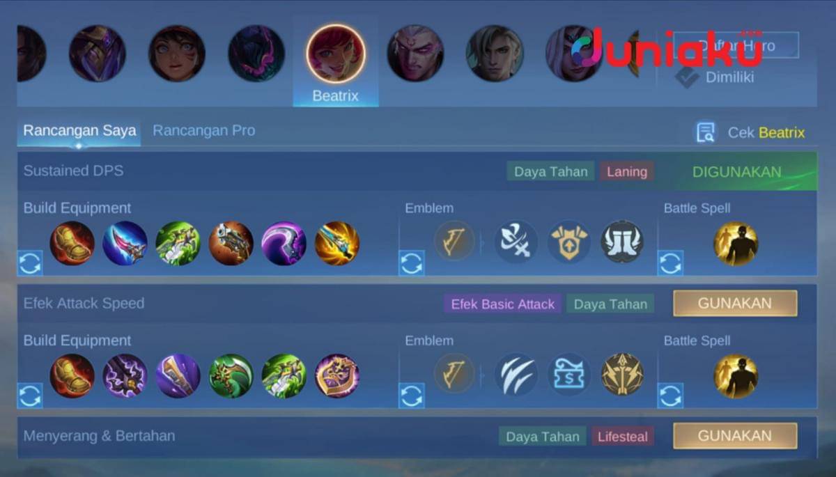 Build Beatrix(Dok. Moonton/Mobile Legends)