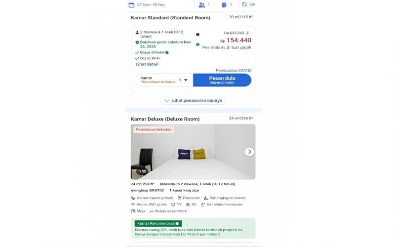 cara booking hotel di Agoda dengan fitur bayar di tempat