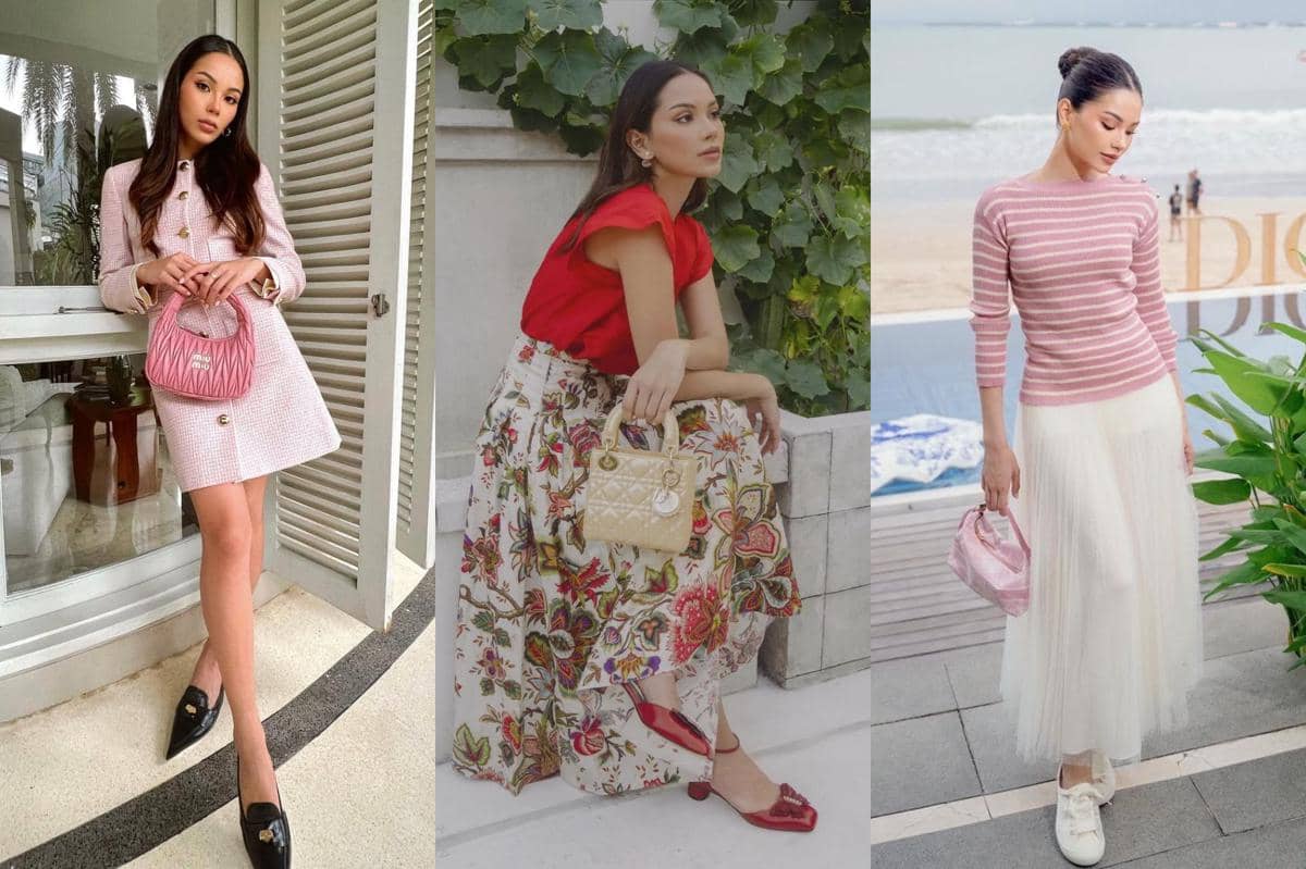 inspirasi outfit feminin ala Alysaa Daguise