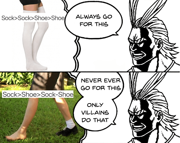 meme anime tentang kaus kaki