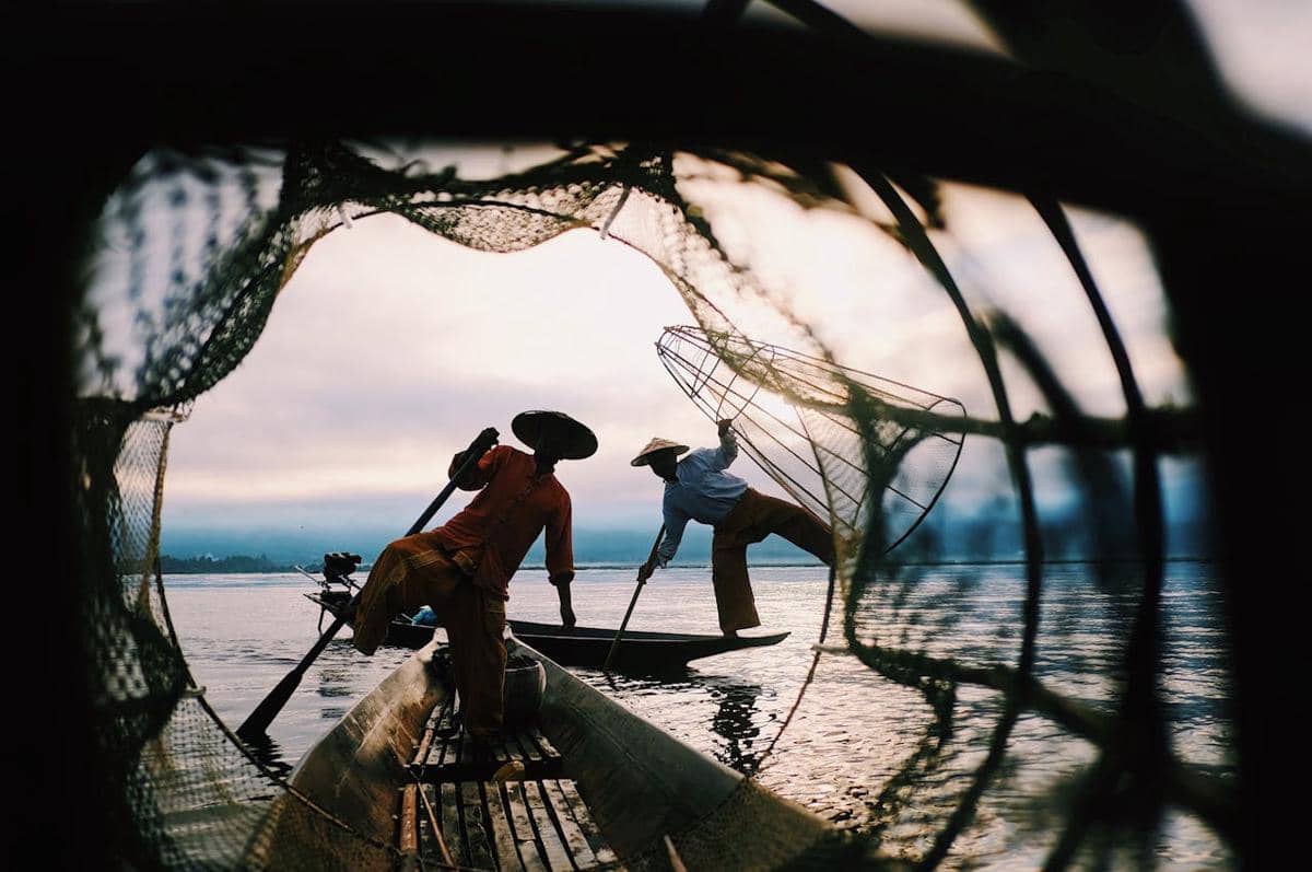 ilustrasi nelayan Inle Lake, Myanmar