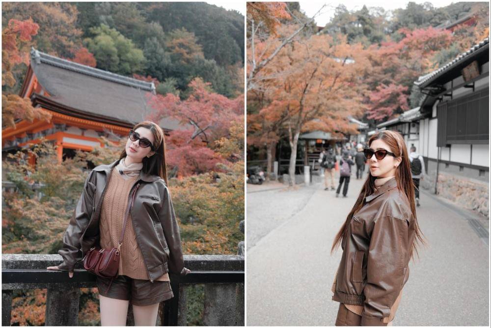 Felicya Angelista jalan-jalan di Kamigamo Shrine.