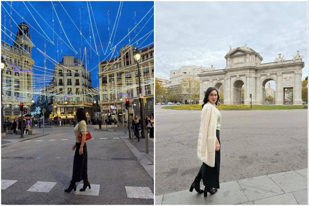 Shandy Aulia Jalan-jalan di Kota Madrid