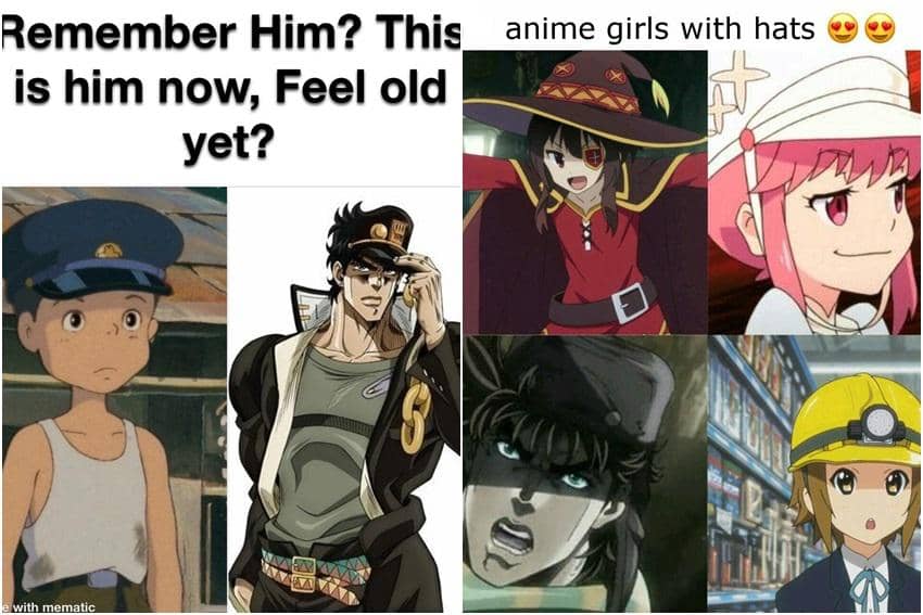 kolase meme anime tentang topi