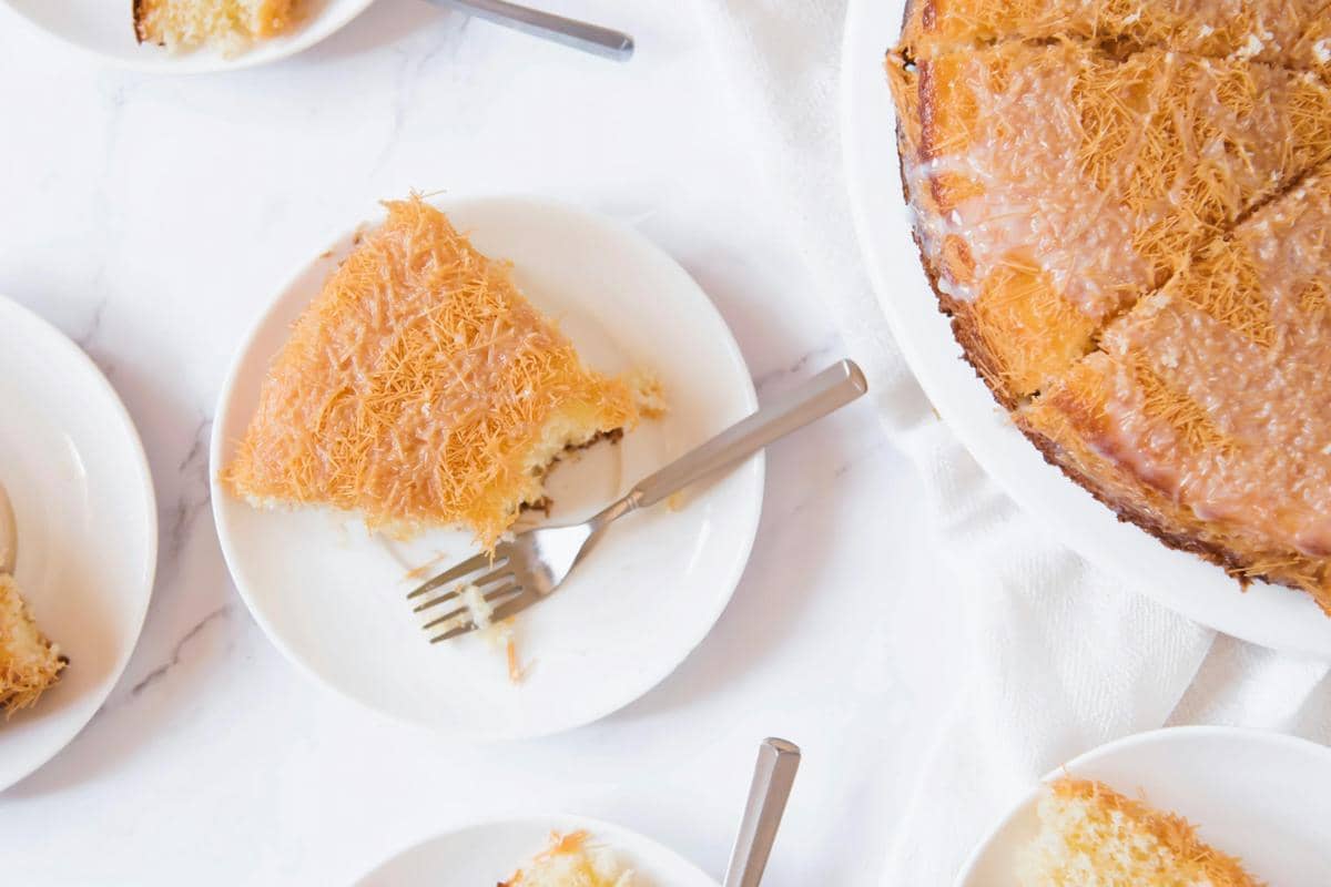 resep cheesecake kunafa