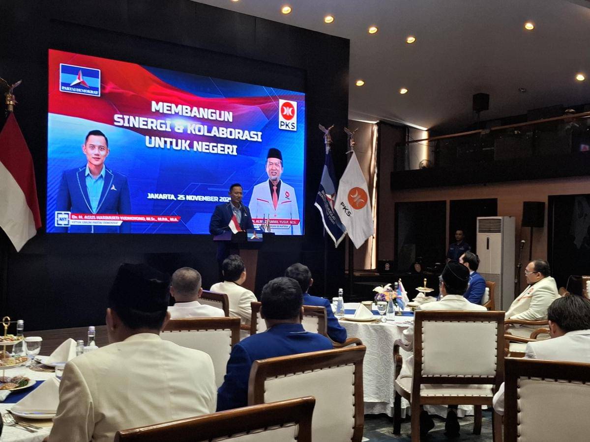 AHY Terima Presiden PKS di Markas Demokrat