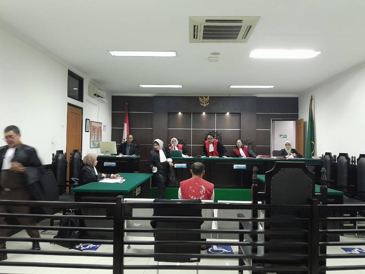 Wadison saat menjalani sidang putusan