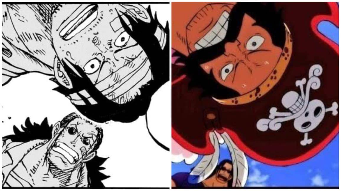 Bajak Laut Roger menemukan bayi Shanks. (Dok. Shueisha, Eiichiro Oda/One Piece)